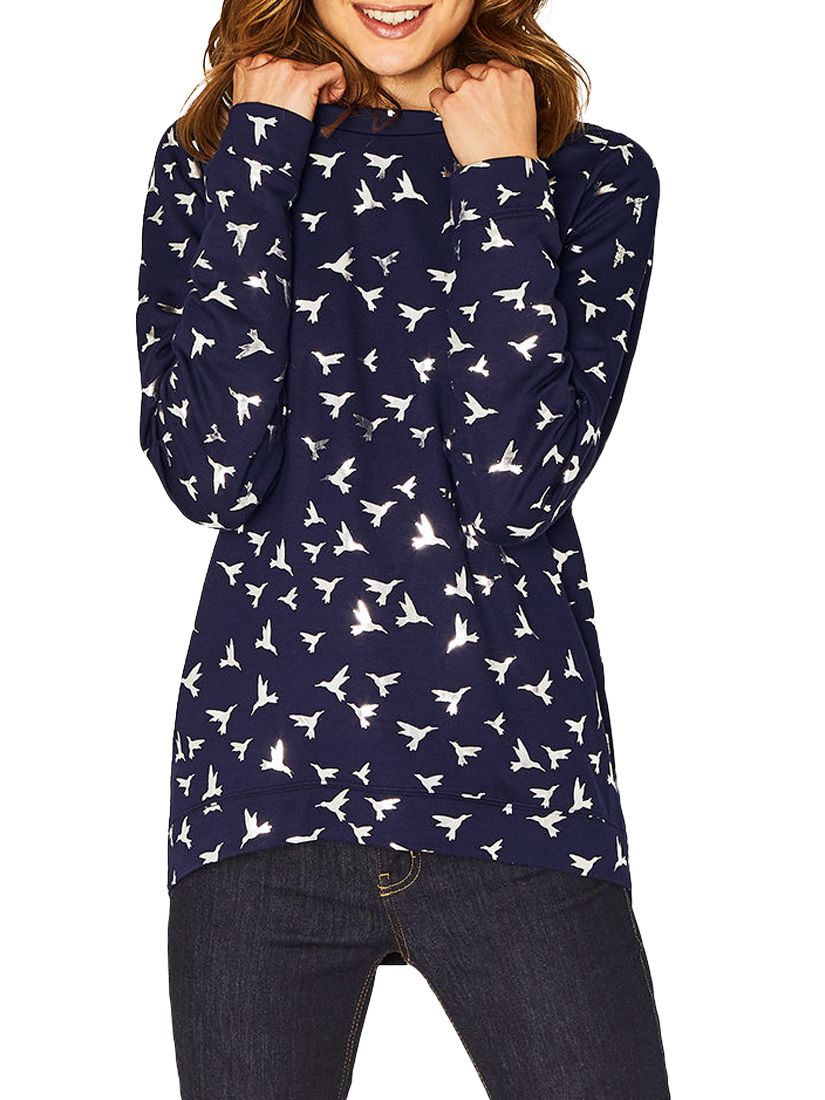 Oasis Hummingbird Foil Sweatshirt, Navy, XS