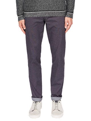 Ted Baker Hollden Textured Slim Fit Chinos, Charcoal