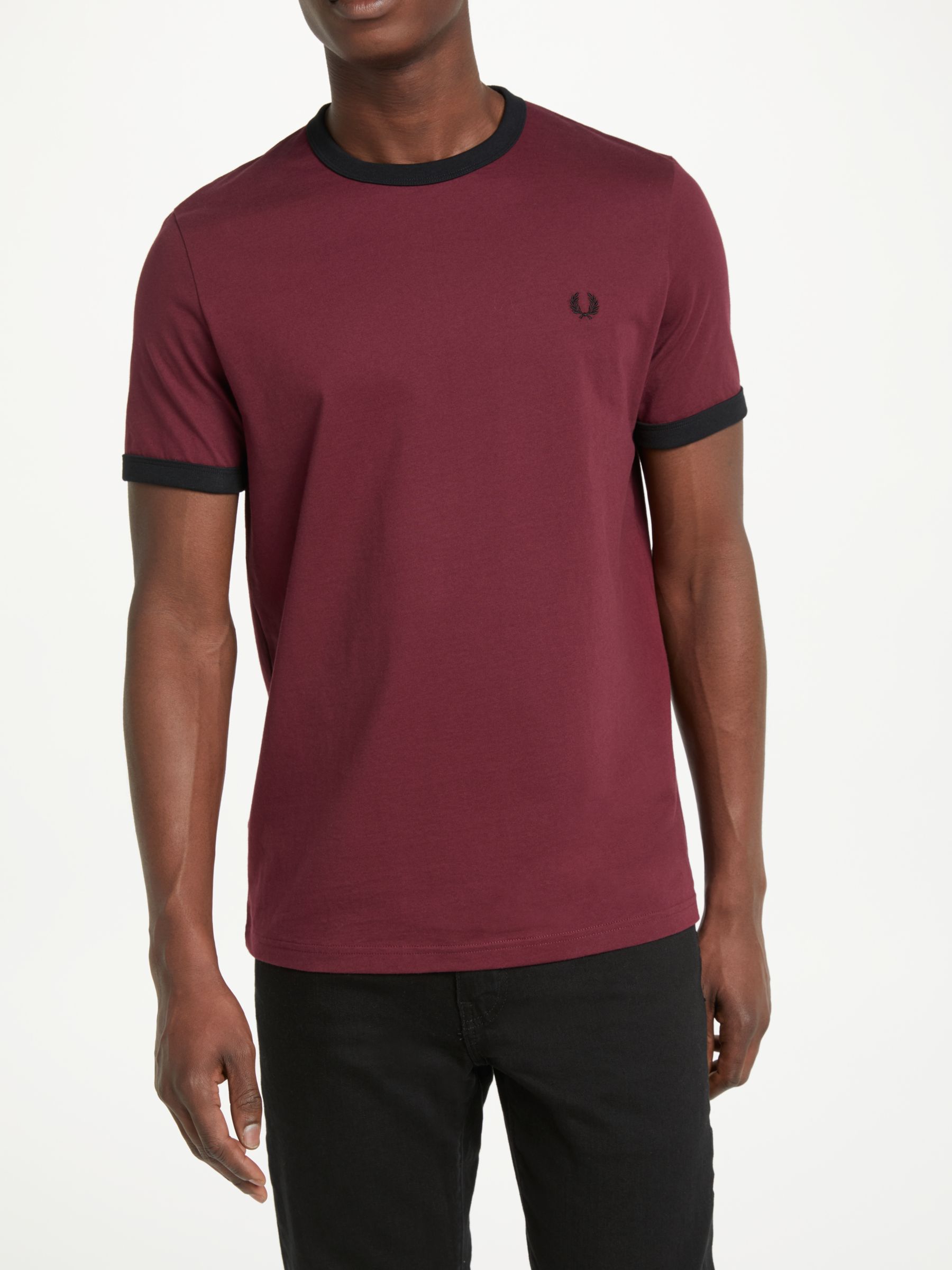 fred perry ringer t shirt red
