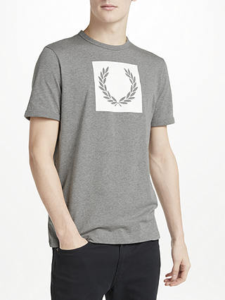 Fred Perry Logo Graphic T-Shirt, Grey Marl