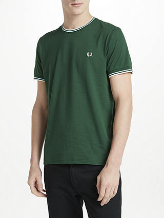 Fred Perry Twin Tipped Jersey T-Shirt, Ivy Green
