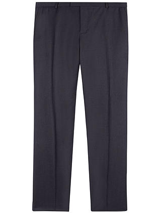 Jaeger Wool Flannel Regular Fit Trousers, Charcoal