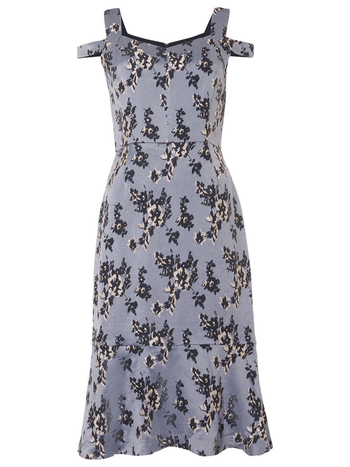 Phase Eight Persephone Shoulder Detail Dress, Cornflower Blue
