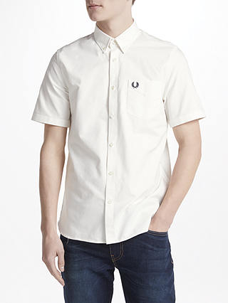 Fred Perry Classic Oxford Short Sleeve Shirt, Snow White