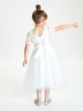 John Lewis Kids' Short Sleeve Lace Dress, Ivory