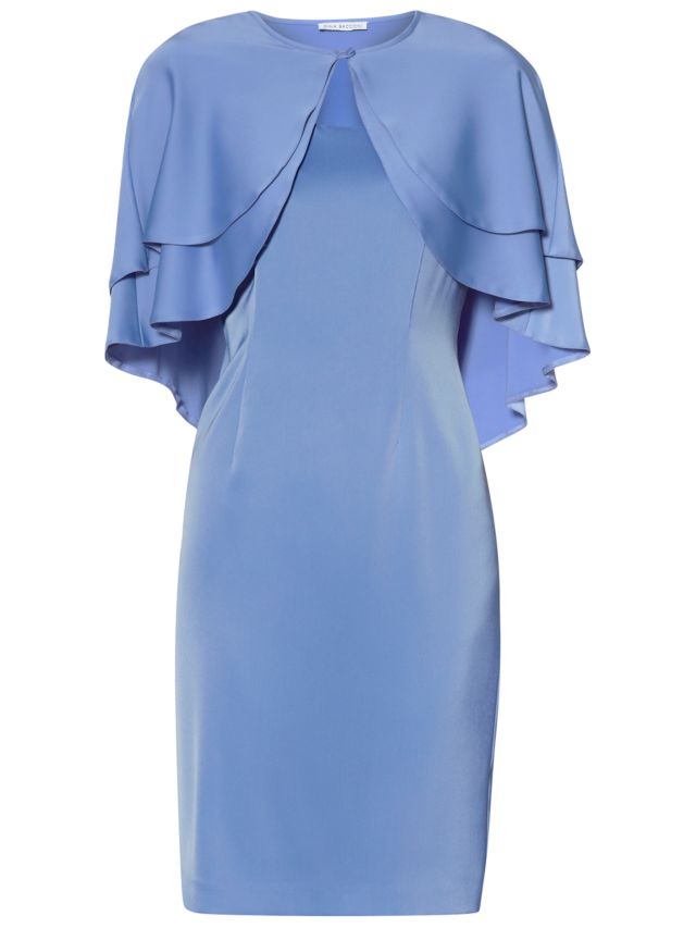 Gina Bacconi Colette Dress and Cape, China Blue, 10