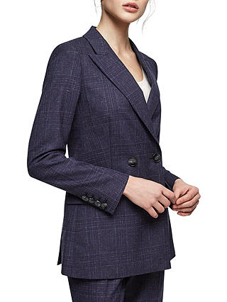 Reiss Cora Tailored Double Breasted Jacket, Navy