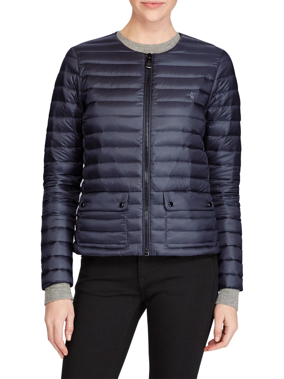 Polo Ralph Lauren Quilted Puffer Down Jacket, Navy at John Lewis & Partners