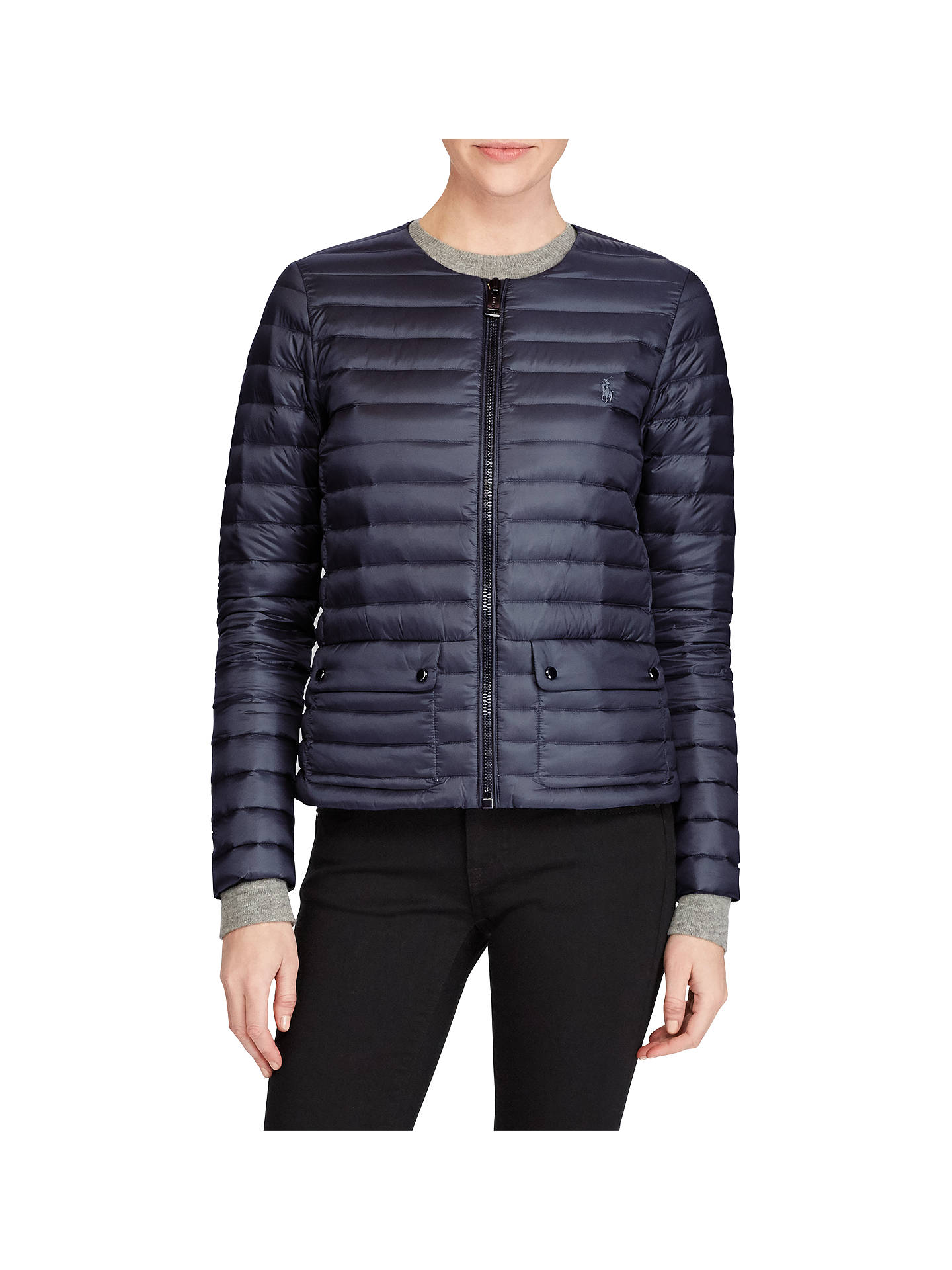 Polo Ralph Lauren Quilted Puffer Down Jacket, Navy at John Lewis & Partners