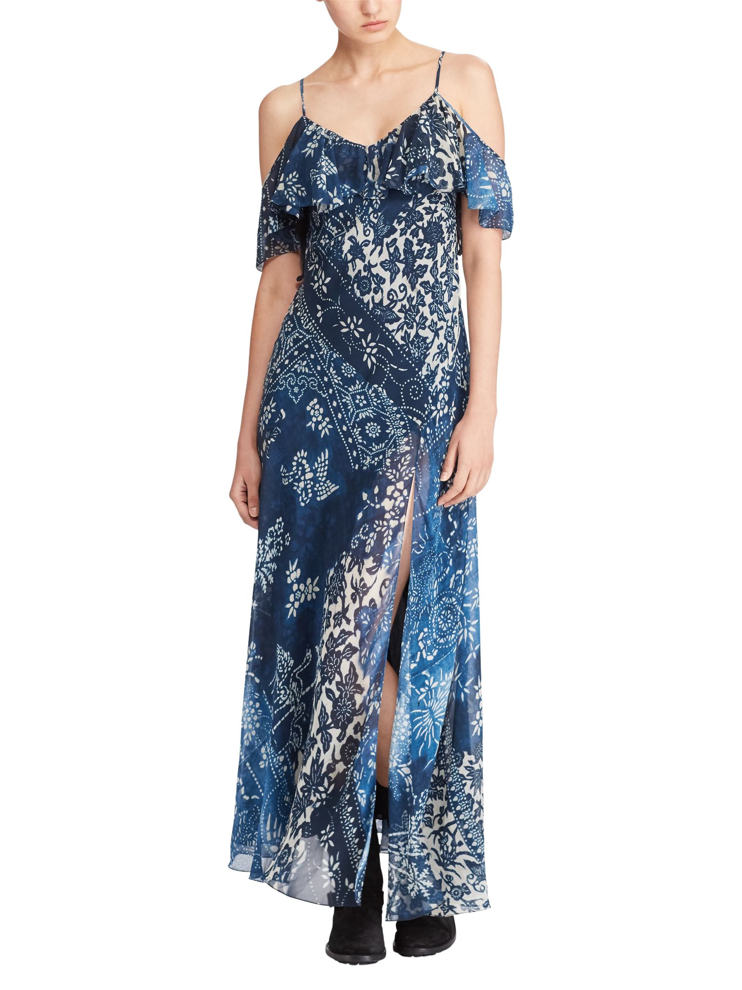 ralph lauren blue long dress