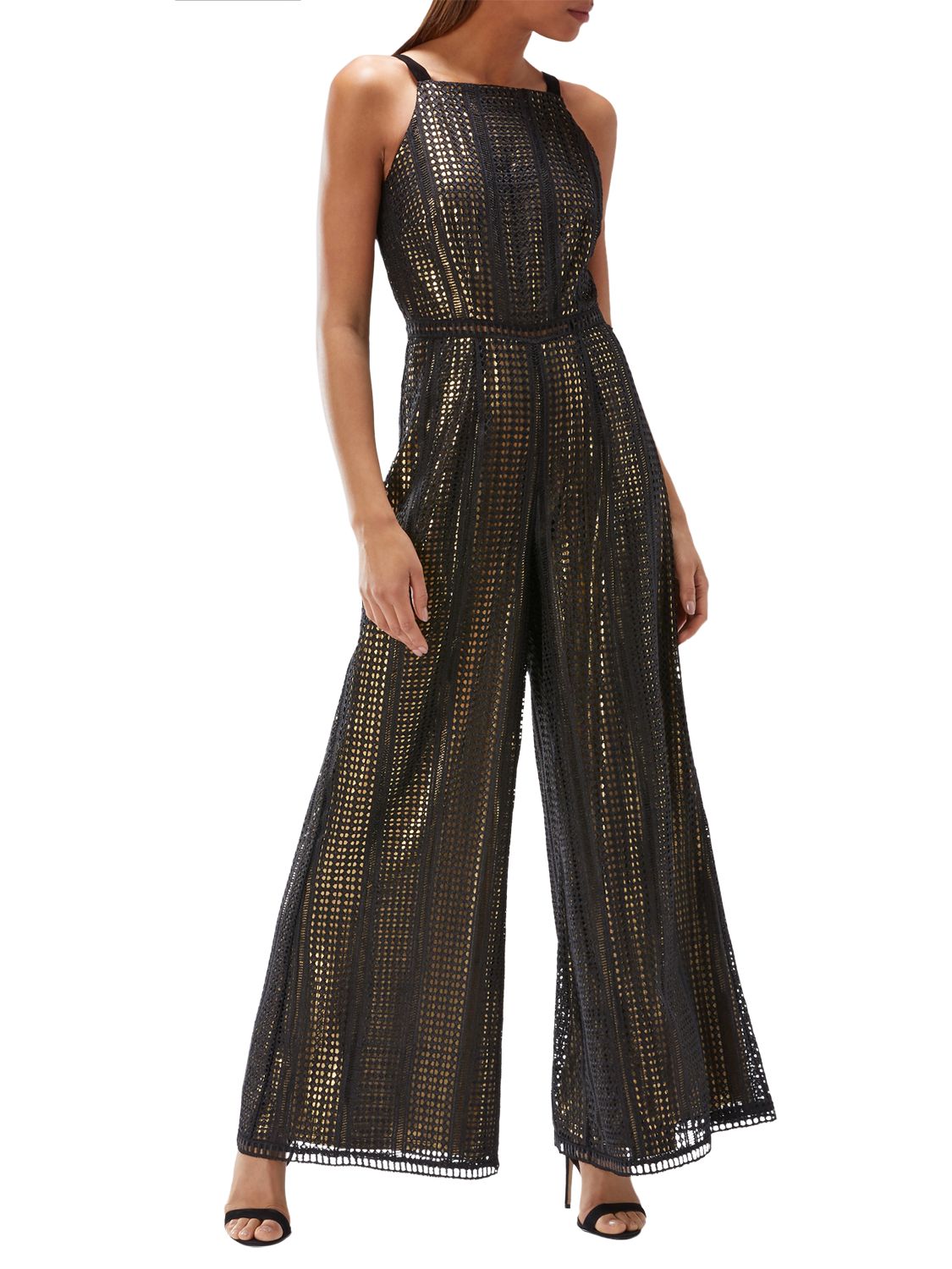 black and gold womens jumpsuit