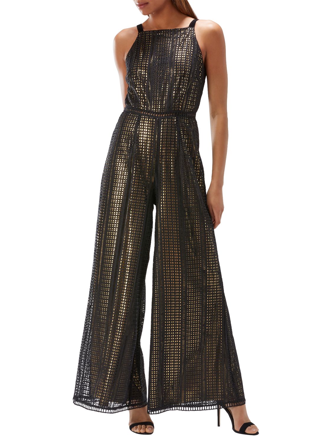 black & gold jumpsuit