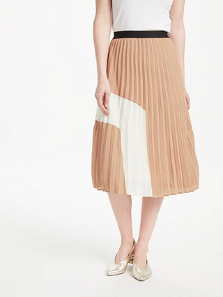 Essentiel Antwerp Perridon Pleated Skirt, Tan