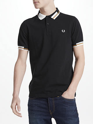 Fred Perry Abstract Collar Polo Shirt, Black