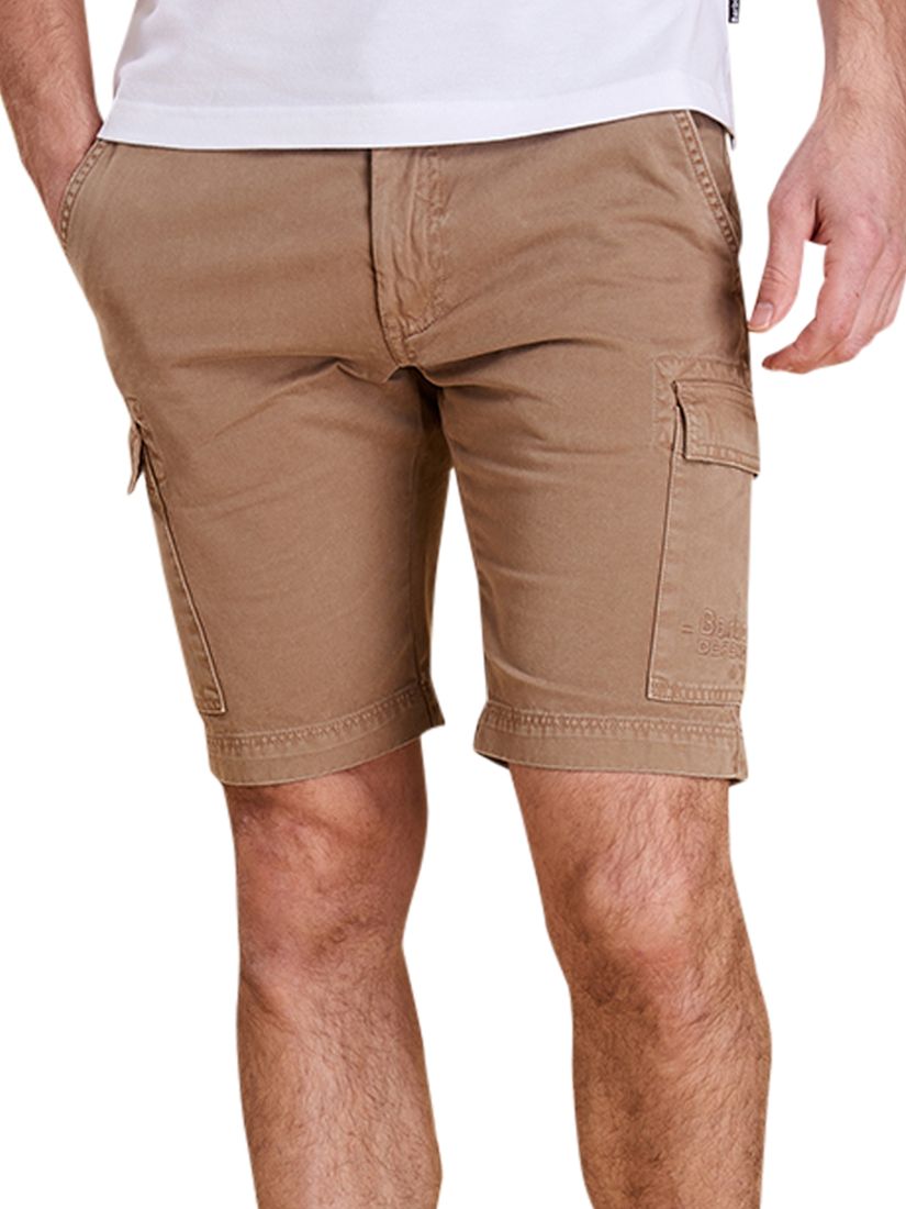 Barbour Cotton Cargo Shorts, Stone at 