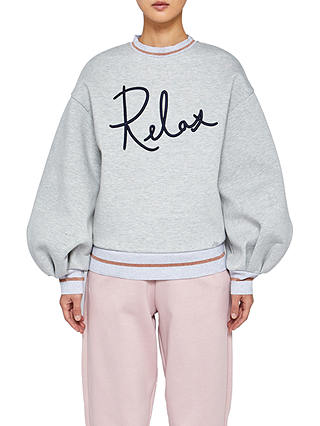 Ted Baker Ted Says Relax Rylieei Logo Sweatshirt, Light Grey