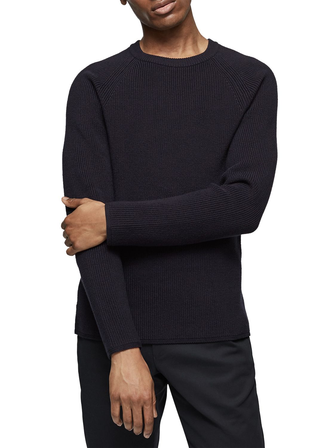 Reiss Emory Ribbed Crew Neck Jumper