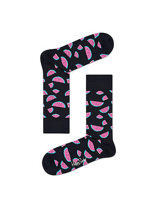 Happy Socks Watermelon Socks, One Size, Black