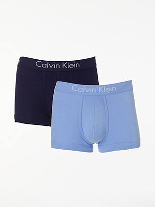 Calvin Klein Slim Fit Trunks, Pack of 2, Blue