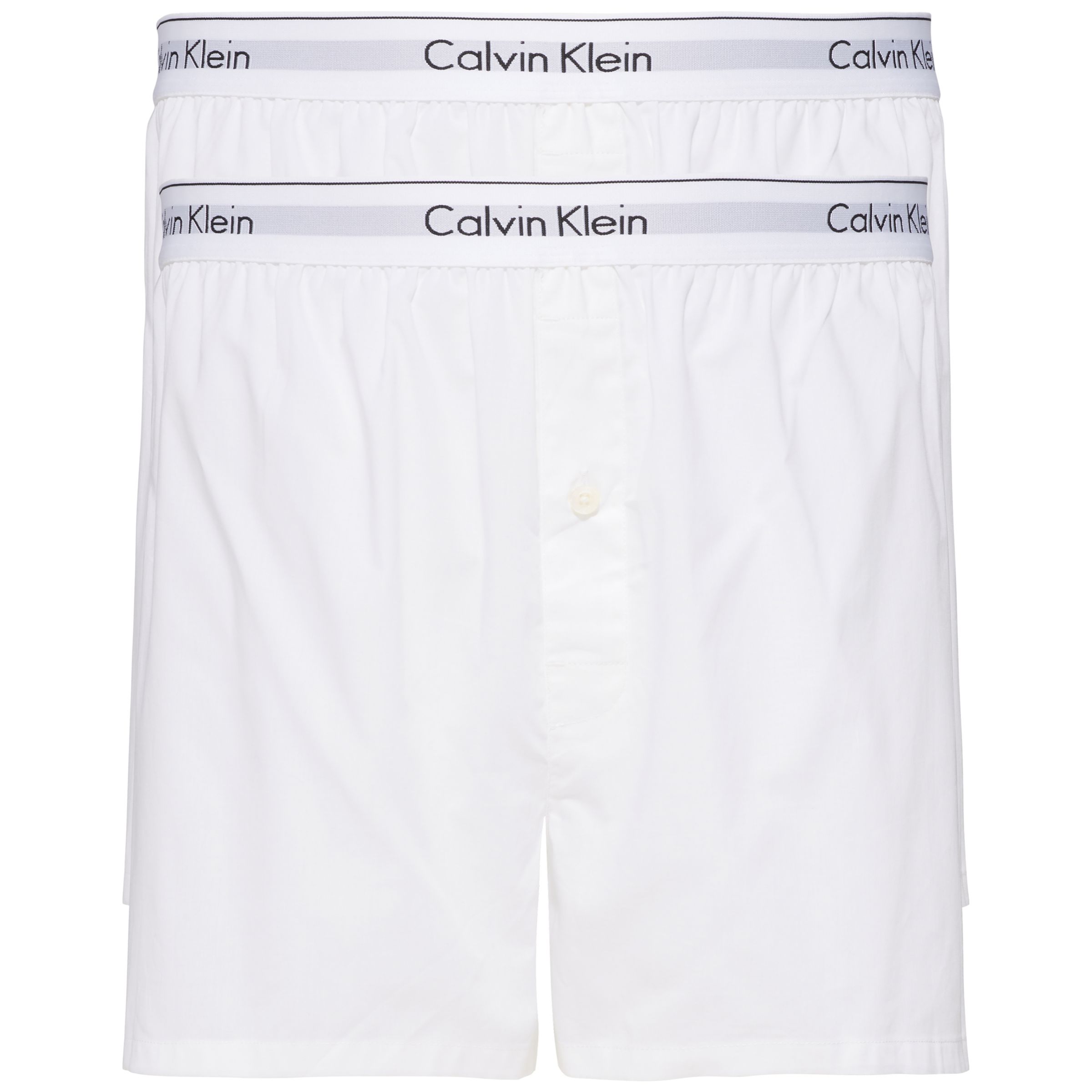 Calvin Klein Modern Cotton Slim Fit Boxers, Pack of 2, White at John ...