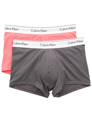 Calvin Klein Modern Trunks, Pack of 2, Pink/Grey