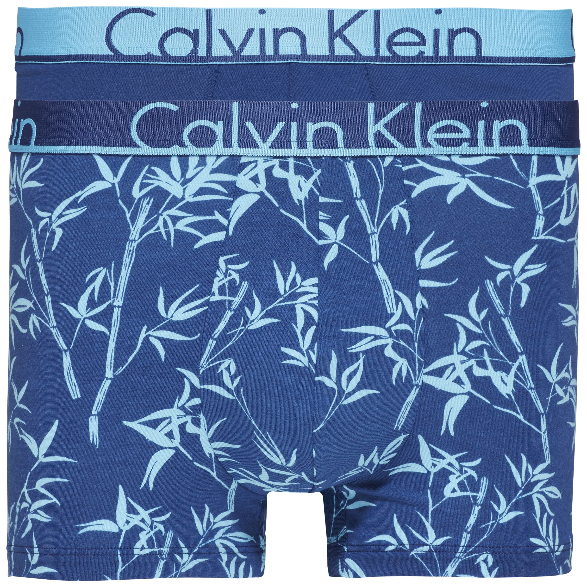 Calvin Klein ID Bamboo Print Trunks, Pack of 2, Blue