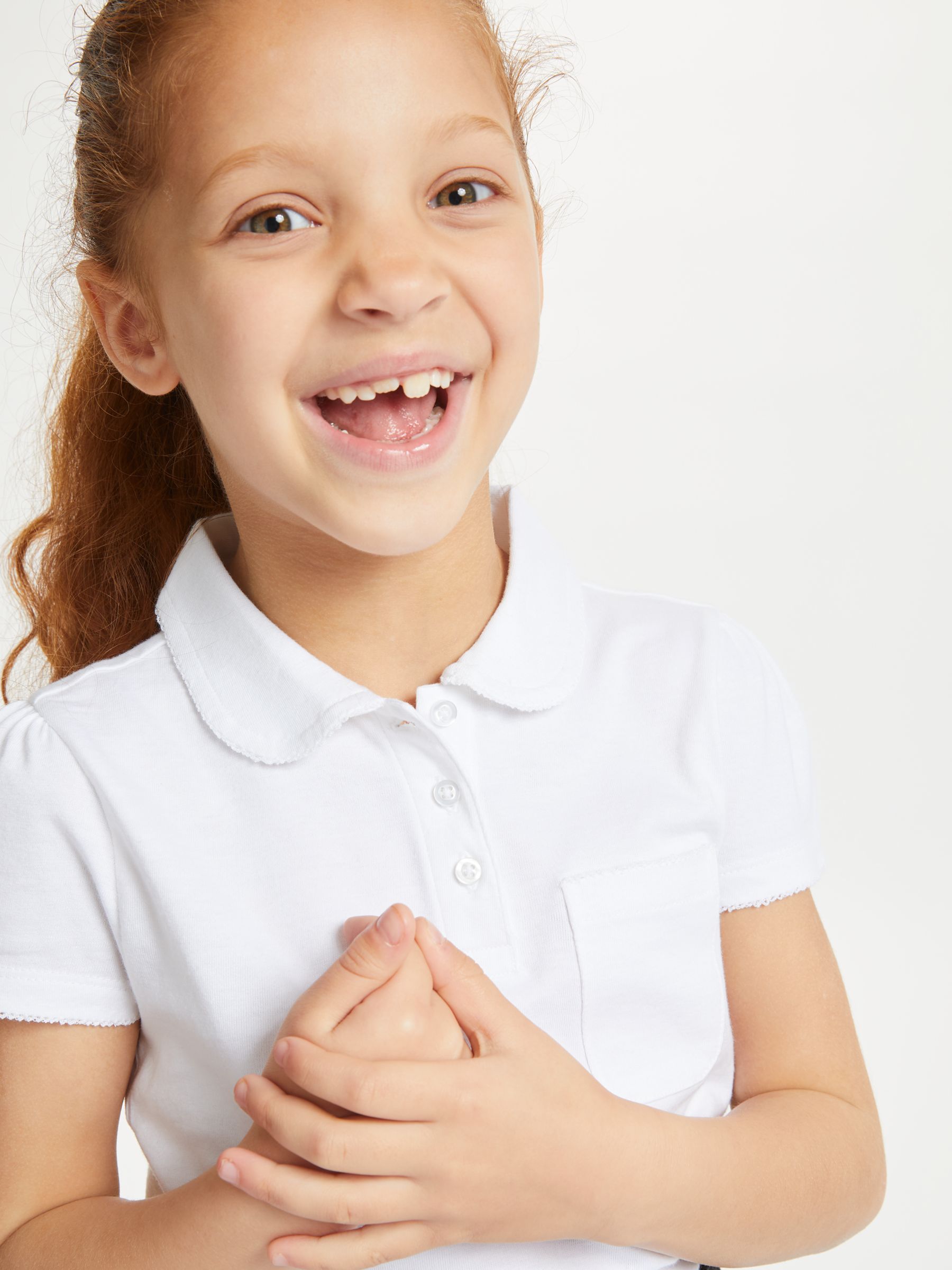 Buy John Lewis Pure Cotton Picot Trim School Polo Shirt, Pack of 2 Online at johnlewis.com