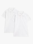 John Lewis & Partners Unisex Pure Cotton Easy Care School Polo Shirt, Pack of 2