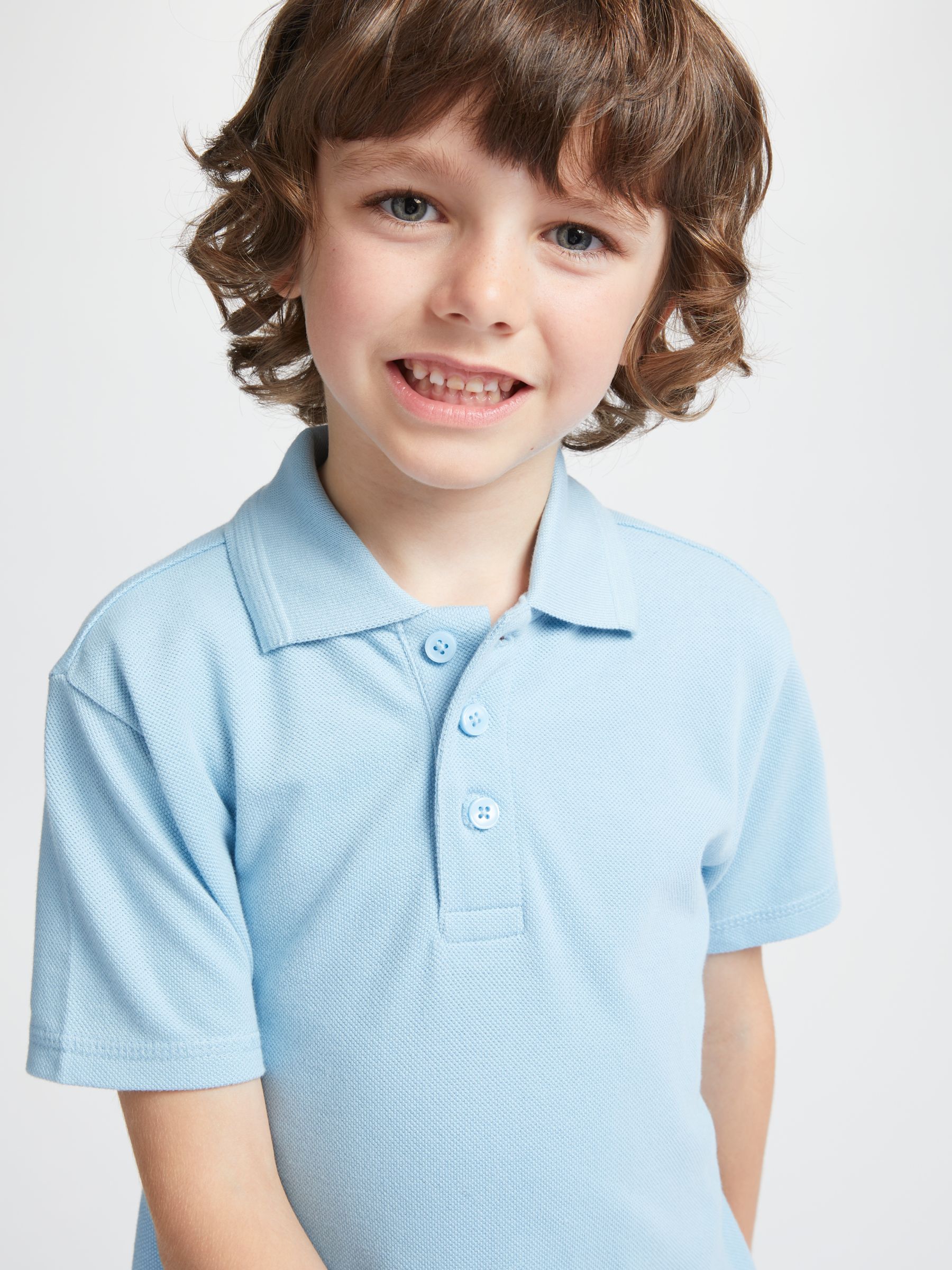 Buy John Lewis Unisex Pure Cotton School Polo Shirt, Pack of 2 Online at johnlewis.com