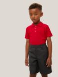 John Lewis Unisex Pure Cotton School Polo Shirt, Pack of 2, Red