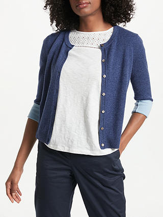 Collection WEEKEND by John Lewis Cashmere Contrast Turnback Cardigan