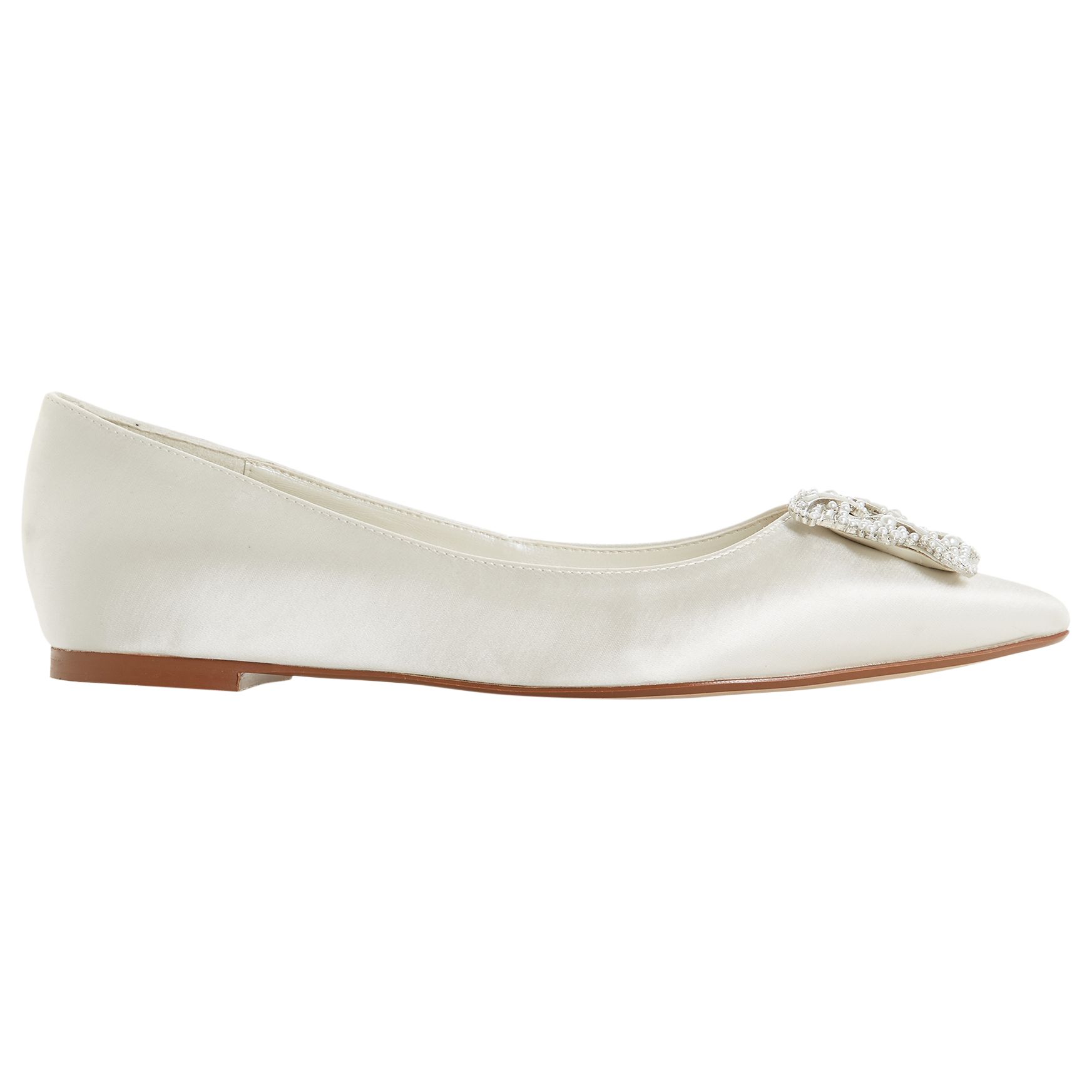 Dune Bridal Collection Brielee Jewel Ballet Pumps, Ivory