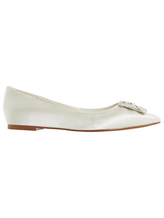 Dune Bridal Collection Brielee Jewel Ballet Pumps, Ivory