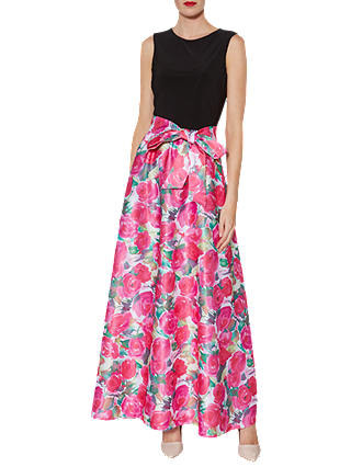 Gina Bacconi Bernadette Floral Print Maxi Dress, Pink