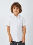 John Lewis GOTS Organic Cotton Short Sleeve School Shirt, Pack of 2