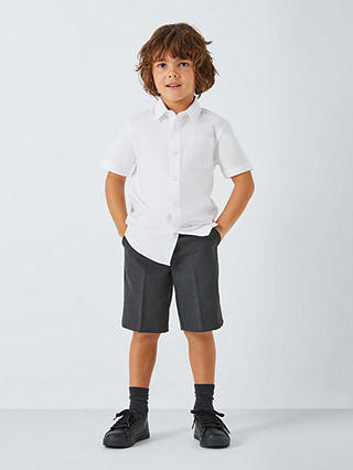 John Lewis GOTS Organic Cotton Short Sleeve School Shirt, Pack of 2