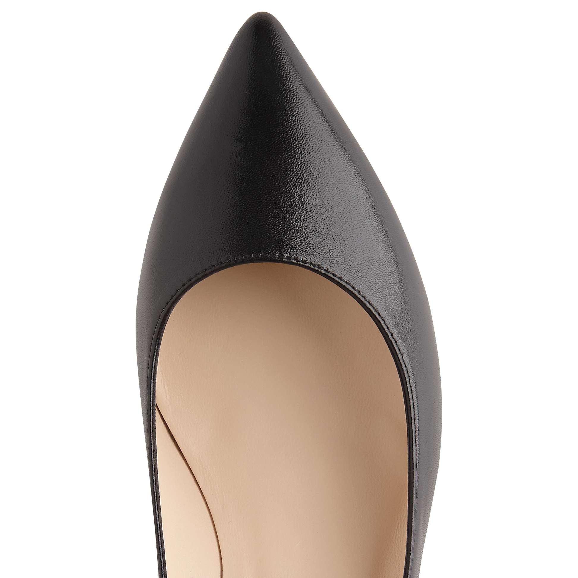 Buy L.K.Bennett Audrey Leather Pointed Toe Court Shoes, Black Leather Online at johnlewis.com