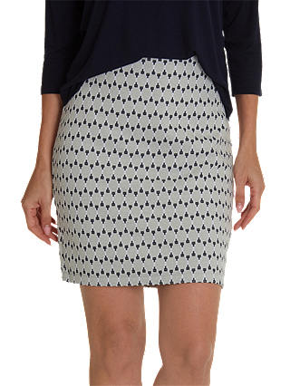 Betty & Co. Textured Jersey Skirt, Dark Blue/Grey
