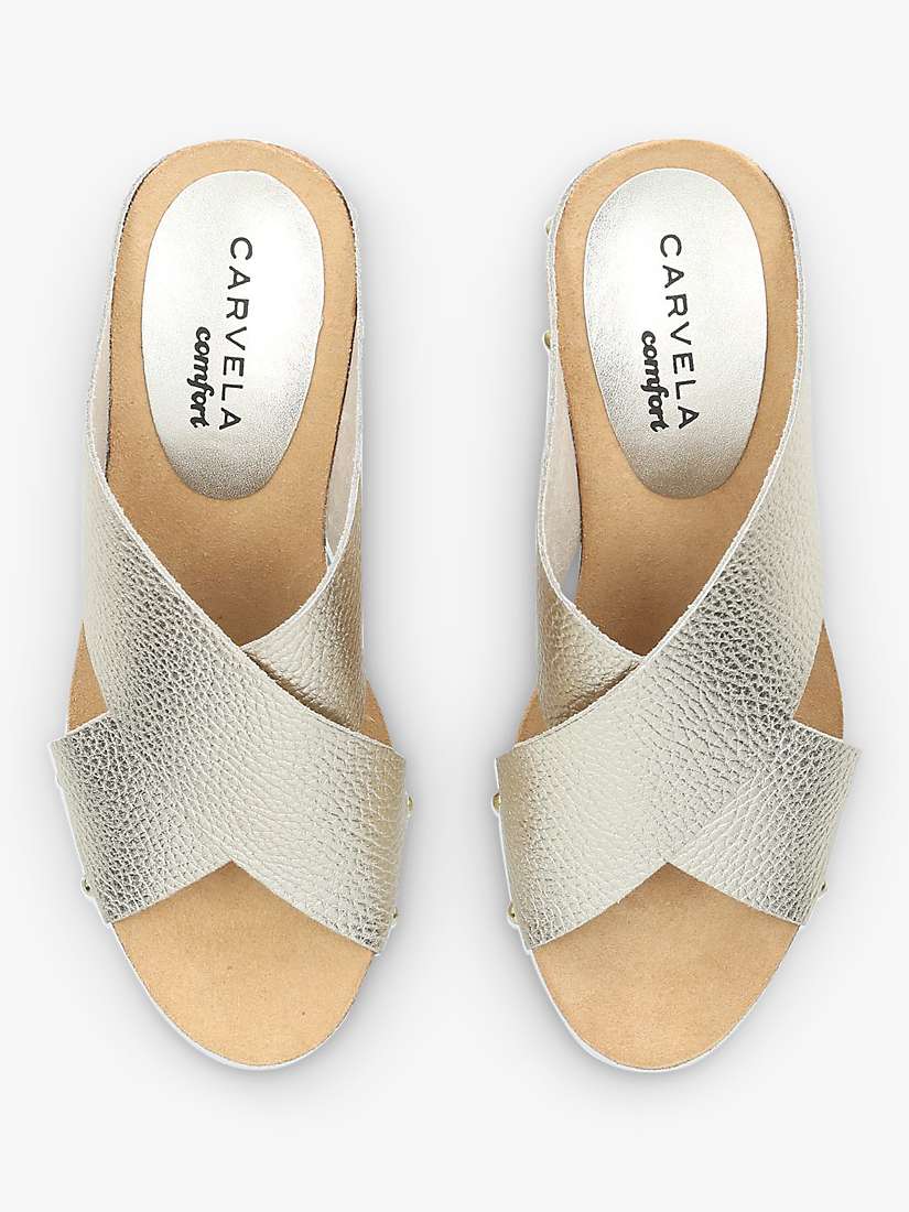 Buy Carvela Comfort Sooty Cross Strap Wedge Heel Sandals Online at johnlewis.com
