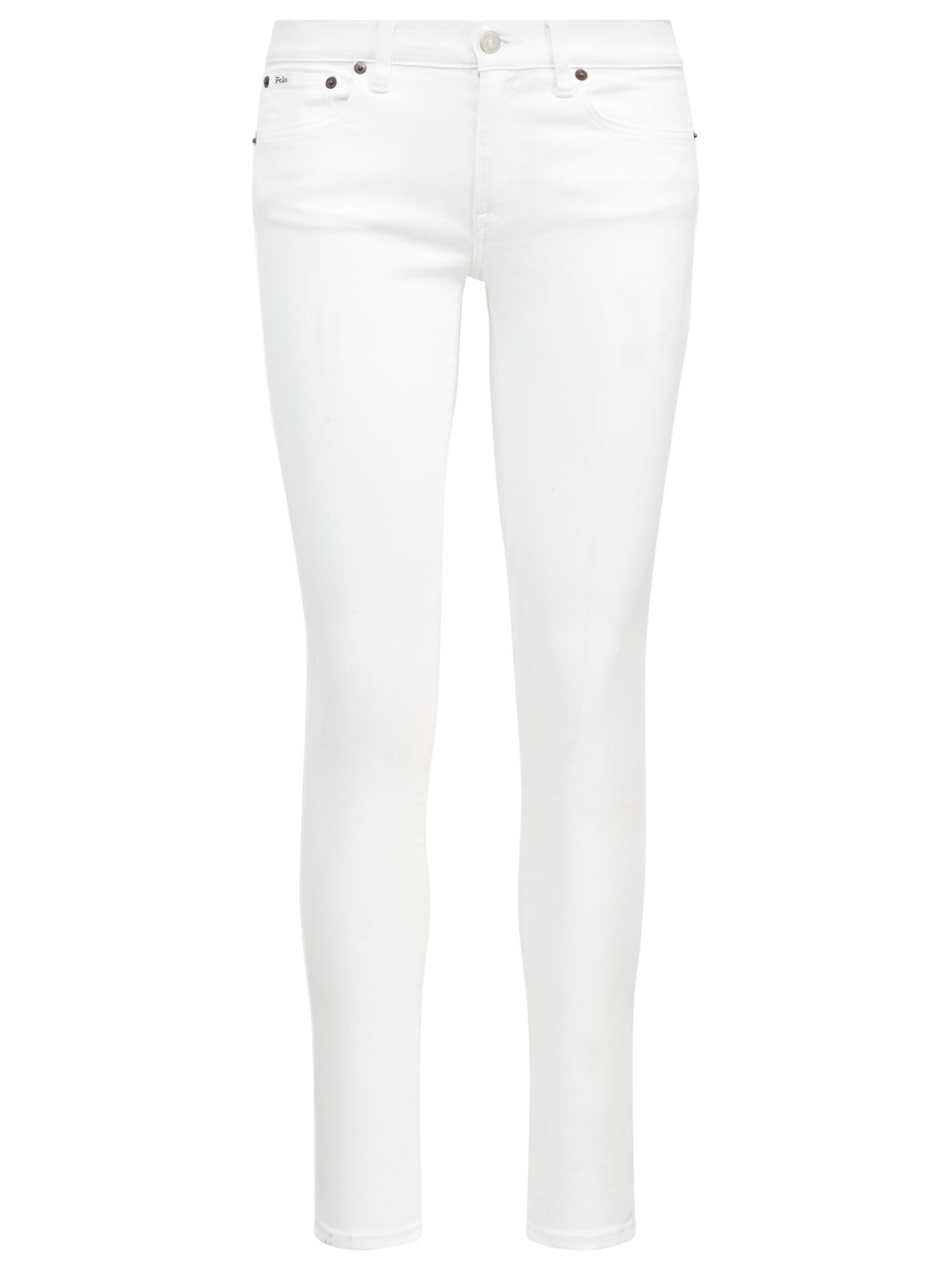 Polo Ralph Lauren Tompkins Skinny Jeans, White at John Lewis & Partners