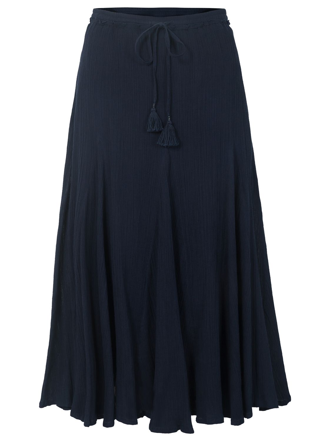 East Cheesecloth Crinkle Skirt, Indigo at John Lewis & Partners