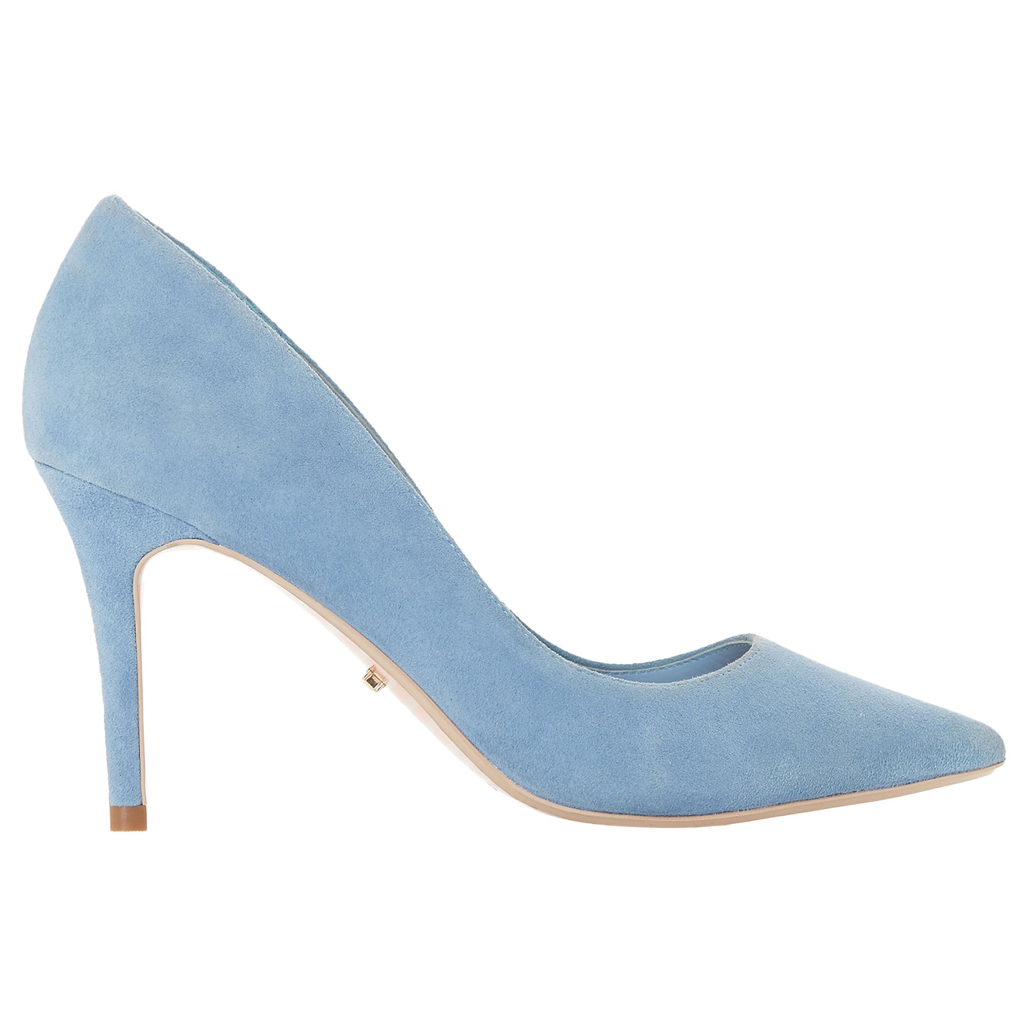 Dune Aurrora Pointed Toe Court Shoes, Blue Suede, 7