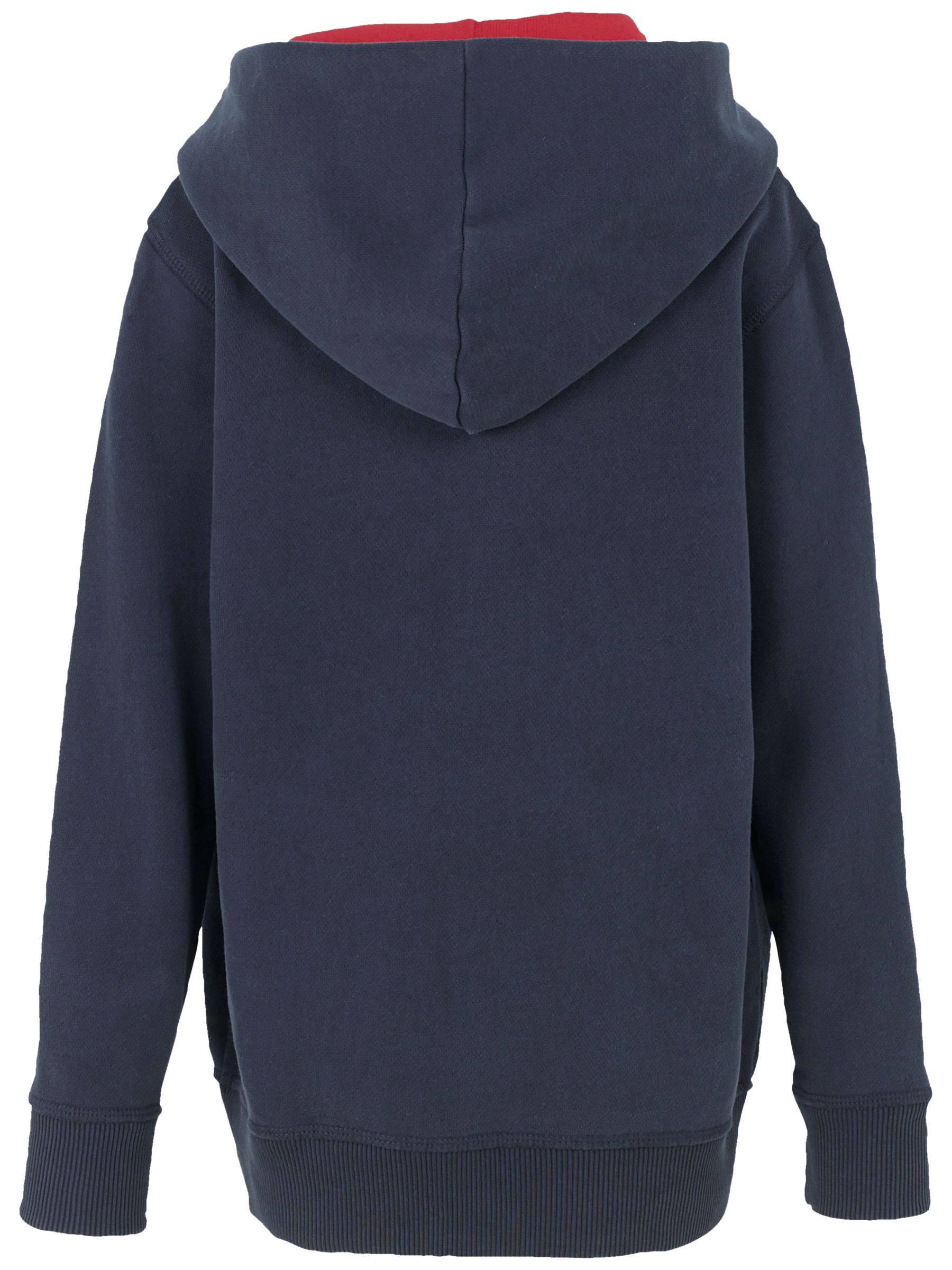 Fat Face Boys' Shark Tooth Hoodie, Navy at John Lewis & Partners