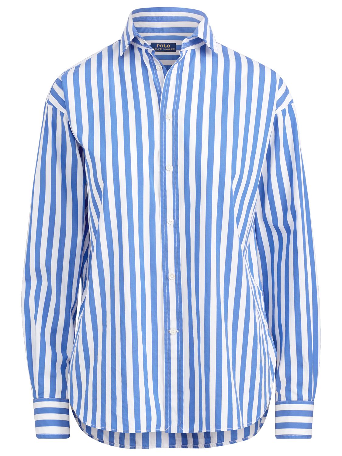 polo ralph lauren blue white striped shirt