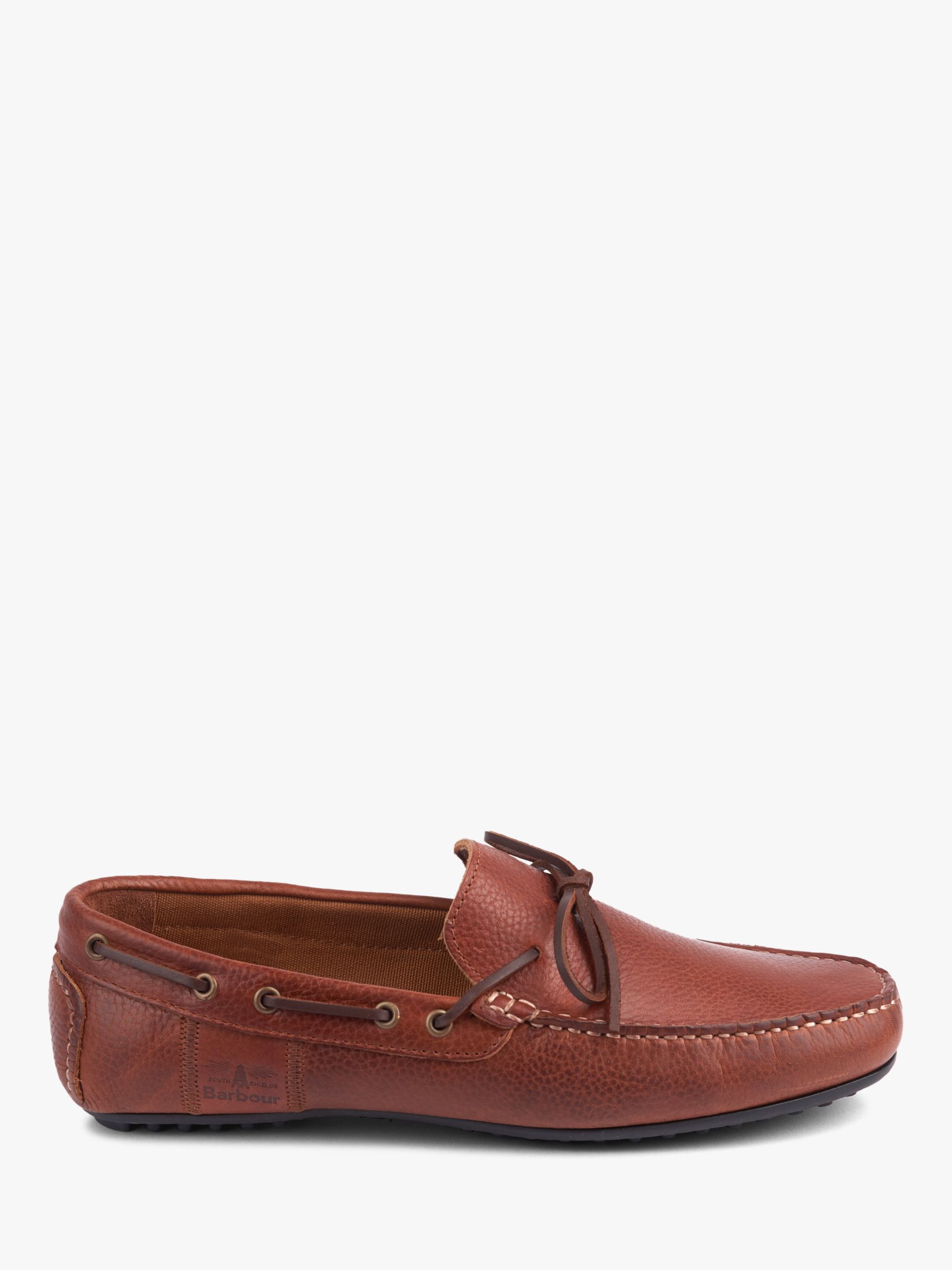 Barbour Eldon Leather Penny Driver Loafers, Tan at John Lewis & Partners