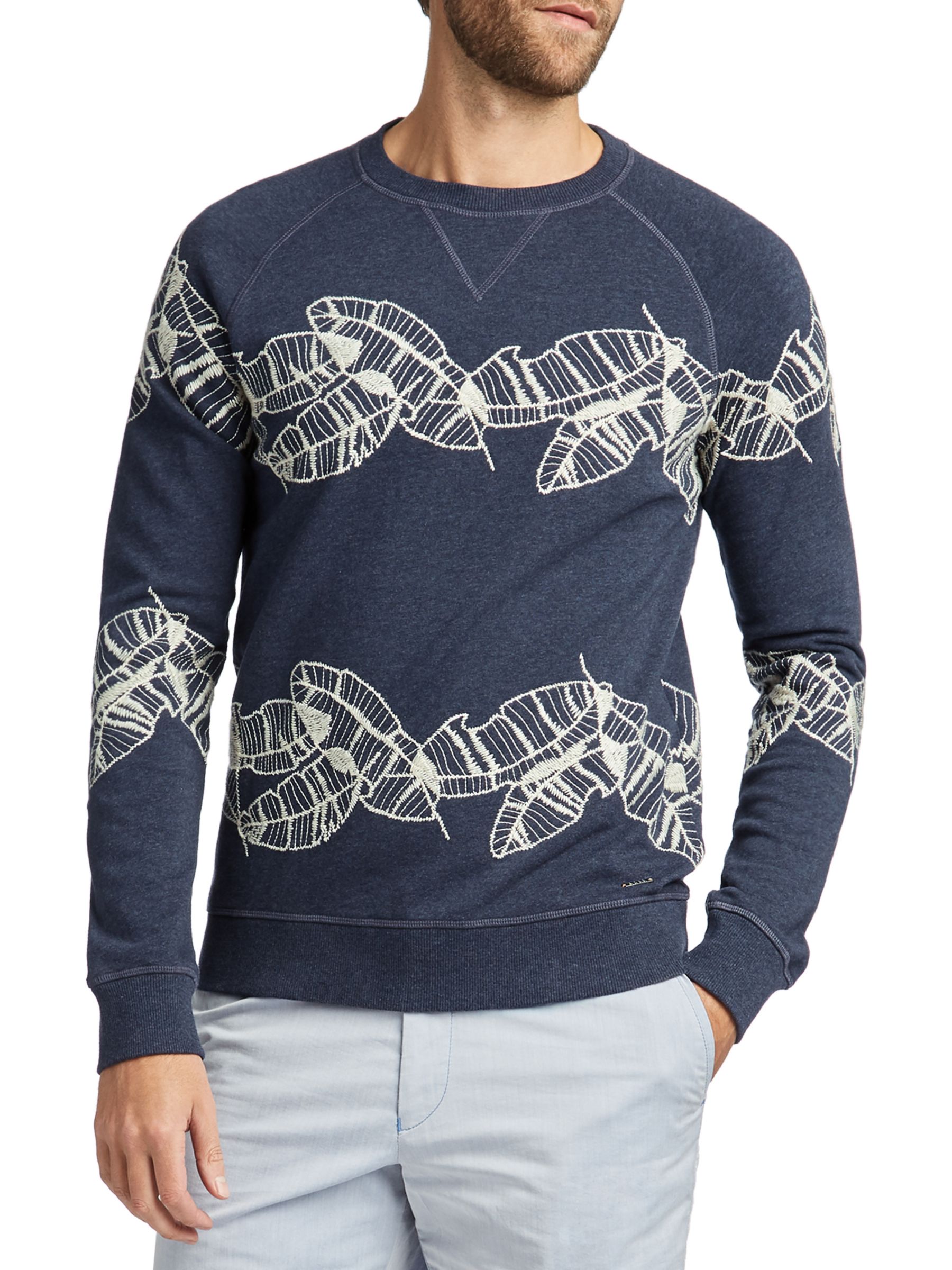 BOSS  Woohoo Embroidered Sweatshirt, Dark Blue