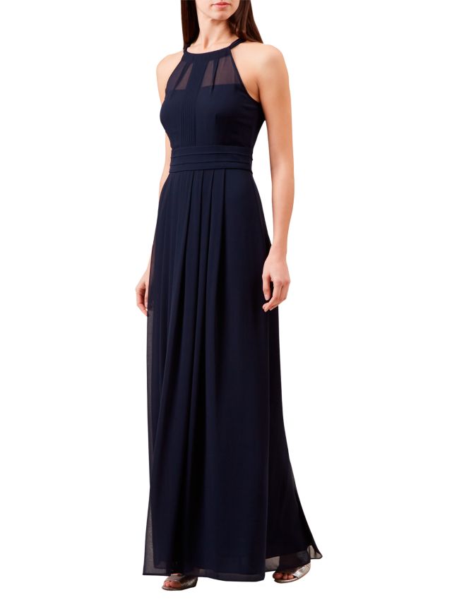 Hobbs Alexis Maxi Dress, Navy Blue, 6