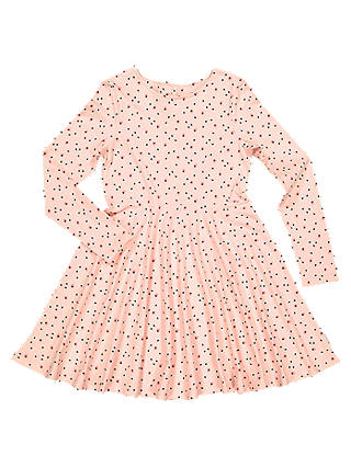Polarn O. Pyret Children's All-Over Dot Print Dress, Pink