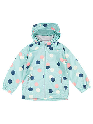 Polarn O. Pyret Children's Dot Print Shell Coat, Blue