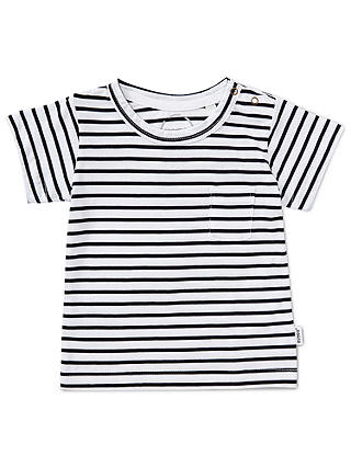 Bonds Baby Crew Stripe T-Shirt, White/Grey